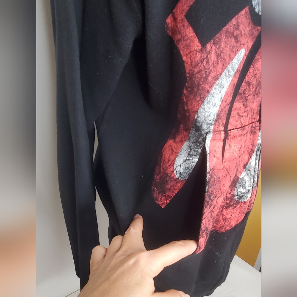 Jacket Size S Black Rolling Stones Classic Tongue Graphic Cotton Blend Zip-up - Picture 5 of 8